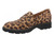 Vionic Cleo Loafer Women's Comfortable Orthotic Arch Support Slip-On Loafer - Tan Leopard - Left angle