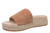 Vionic Yasmina Women's Orthotic Arch Support Espadrille Slide Sandal - Mocha Mousse - Left angle