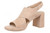 Vionic Bolinas Women's Comfortable Strappy Block-Heel Sandal with Orthotic Arch Support - Rugby Tan - Left angle