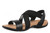 Vionic Raina Women's Strappy Comfort Sandal with Orthotic Arch Support - Black - Left angle