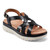 Easy Spirit Indie Strappy Sandal Cushioned Arch Support Women's Sandal - Black Leather - 3
