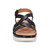Easy Spirit Indie Strappy Sandal Cushioned Arch Support Women's Sandal - Black Leather - 4