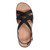 Easy Spirit Indie Strappy Sandal Cushioned Arch Support Women's Sandal - Black Leather - 8