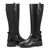 Easy Spirit Jackie Tall Shaft Cushioned Arch Support Wide Calf Women's Boot - Black Leather/elastic - 7