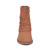 Earth Savvy Block Heel Ruched Bootie Cushioned Arch Support Women's Ankle Boot - Medium Natural Leather - 3