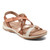 Earth Sterling Arch-Support Cushioned Strappy Women's Flat Sandal - Natural Multi Leather - 2
