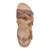 Earth Sterling Arch-Support Cushioned Strappy Women's Flat Sandal - Light Grey Multi Leather - 5
