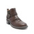 Earth Zane Suede Ruched Booties Cushioned Support Women's Booties - Dark Brown - 9