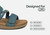 Orthofeet Carrie Adjustable Cork Heel-Strap Women's Sandals - Blue - Feature Detail - 5