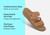 Orthofeet Carrie Adjustable Cork Heel-Strap Women's Sandals - Clay - Comfort Benefits - 3