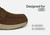 Orthofeet Commander Hands-Free Supportive Men's Boat Shoes - Brown - Feature Detail - 5