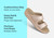 Orthofeet Cruz Supportive Adjustable Wedge Women's Sandals - Dusty Rose Pink - Comfort Benefits - 3