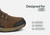 Orthofeet Dalton Hands-Free Waterproof Supportive Men's Boots - Brown - Feature Detail - 4