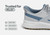 Orthofeet Fairway Hands-Free Golf Supportive Slip-On Men's Sneakers - Blue/white/gray - Feature Detail - 3