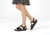 Orthofeet Hope Supportive Orthotic Wedge Women's Sandals - Black - Lifestyle View - 2
