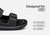 Orthofeet Jupiter Hands-Free Supportive Slip-On Men's Sandals - Black - Feature Detail - 4