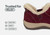 Orthofeet Lorin Wool Supportive Hands-Free Slipper-Shoe - Bordeaux - Feature Detail - 3