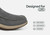 Orthofeet Lorin Wool Supportive Hands-Free Slipper-Shoe - Gray - Feature Detail - 4