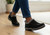 Orthofeet Lorin Wool Supportive Hands-Free Slipper-Shoe - Black - Lifestyle View - 8 Gray