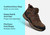 Orthofeet Ridgewood Waterproof Men's Boots - Brown - Comfort Benefits - 3