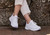 Orthofeet Roam Hands-Free Support Women's Sneakers - White - Lifestyle View - 7