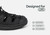 Orthofeet Saturn Hands-Free Max Cushion Support Men's Sandal - Black - Feature Detail - 4