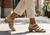 Orthofeet Tessa Supportive Heel Strap Women's Sandals - Taupe - Lifestyle View - 2 Black