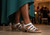Orthofeet Tessa Supportive Heel Strap Women's Sandals - Platinum - Lifestyle View - 2