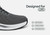 Orthofeet Tilos Hands-Free Support Stretch Men's Sneakers - Gray - Feature Detail - 4