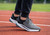 Orthofeet Tilos Hands-Free Support Stretch Men's Sneakers - Gray - Lifestyle View - 7 Black/black