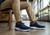 Orthofeet Tilos Hands-Free Support Stretch Men's Sneakers - Navy - Lifestyle View - 7