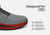 Orthofeet Tilos Hands-Free Support Stretch Men's Sneakers - Gray/red - Feature Detail - 4