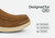 Orthofeet Vito Hands-Free Supportive Comfort Men's Slippers - Chestnut - Feature Detail - 5