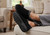 Orthofeet Vito Hands-Free Supportive Comfort Men's Slippers - Black - Lifestyle View - 8 Chestnut