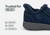 Orthofeet Vito Hands-Free Supportive Comfort Men's Slippers - Navy - Feature Detail - 3