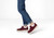 Orthofeet Wander Hands-Free Supportive Women's Sneakers - Burgundy - Lifestyle View - 7