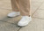 Orthofeet Wander Hands-Free Supportive Women's Sneakers - White - Lifestyle View - 7