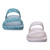 Spenco Fusion Slim Splash 2-Pack Women's Sandals - Blue Glass/white - Product View - 3