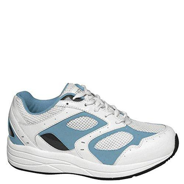 Drew Flare - White & Blue Leather/White Mesh Women Athletic Shoe - Free ...