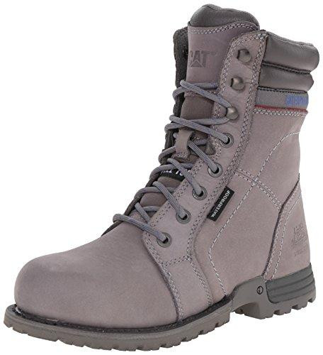 Caterpillar Echo Waterproof Steel Toe Tall Work Boot Womens Frost Grey