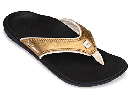 Spenco Yumi Metallic Women's Supportive Flip Flops Free
