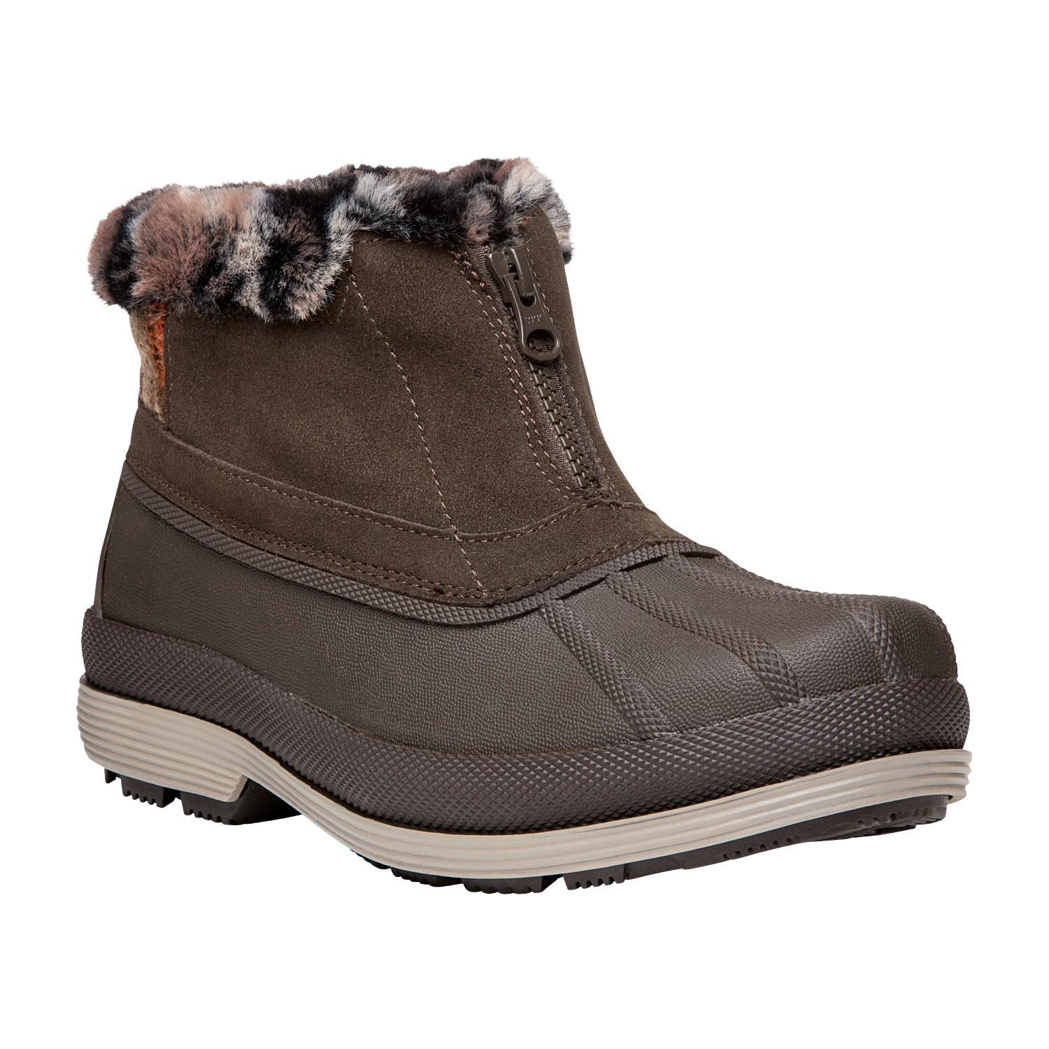 Brown Propet Women's Lumi Ankle Zip Snow Boot Propet Lumi