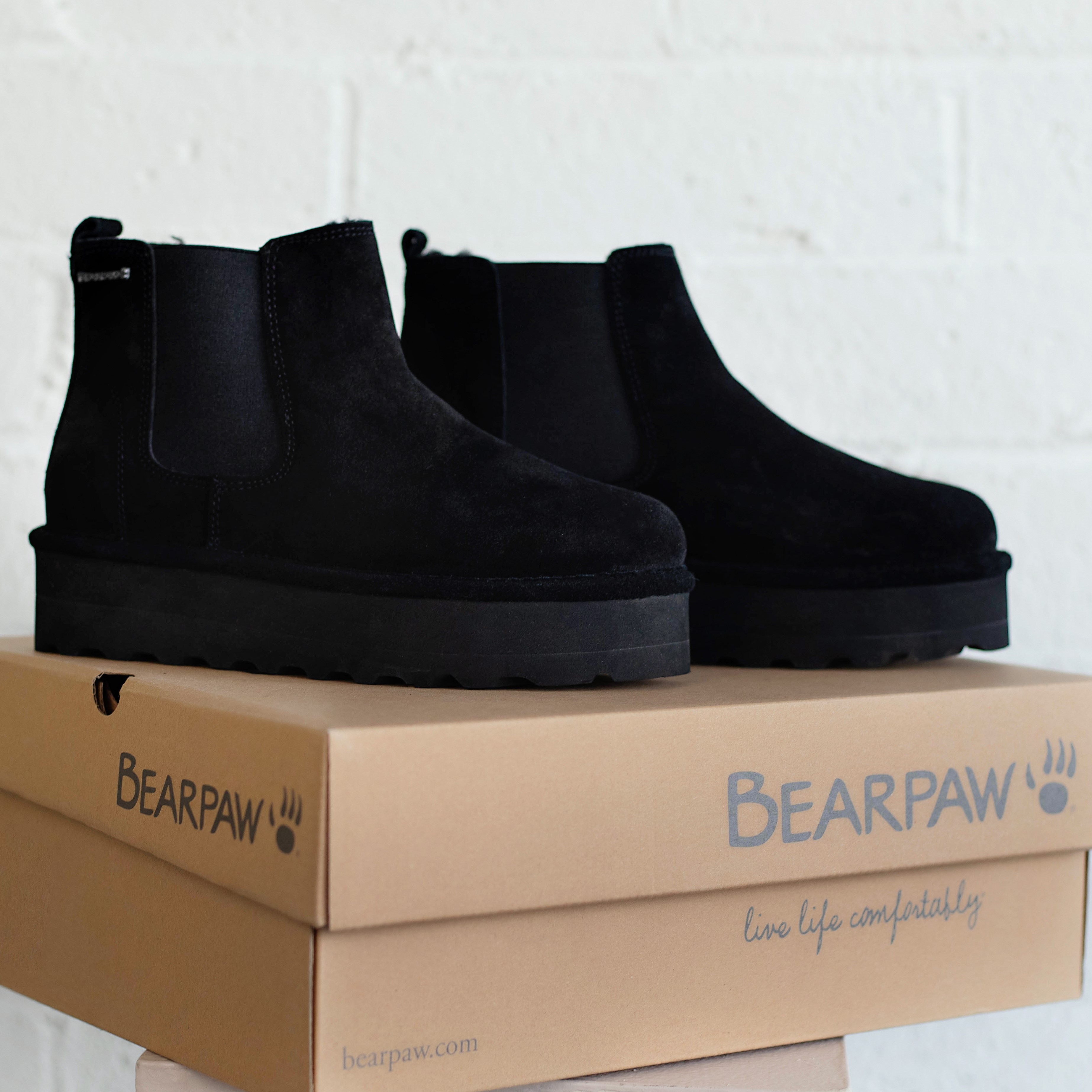 ベアパウ BEARPAW DrewPlatform Bearpaw Retro Drew Women's Boot Black - 2984W - Free