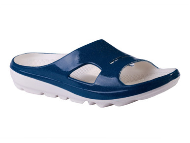 Spenco Fusion 2 - Chanclas Perladas Para Mujer, Plateado, 6 US