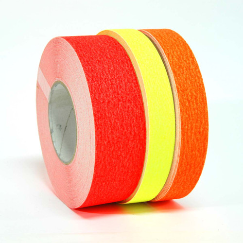 Sure Step Fluorescent (69023) - Non-Skid Safety Tapes - 3 Colors - Fluorescent Red, Fluorescent Yellow, Fluorescent Orange - 1" to 12" Rolls - 60 Feet - TapeJungle.com - 305-231-8273.