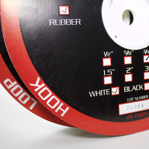 Hook and Loop Tape, Velcro® Alternative, Rolls, Coins. White and Black.