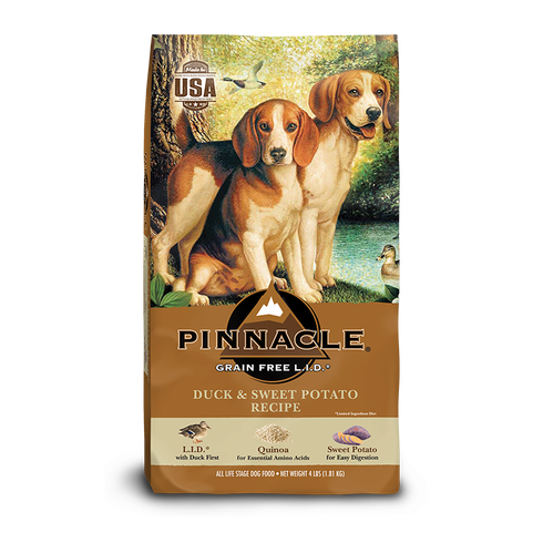 Pinnacle Grain Free Duck & Sweet Potato Dry Dog Food (24 LB) Nature's