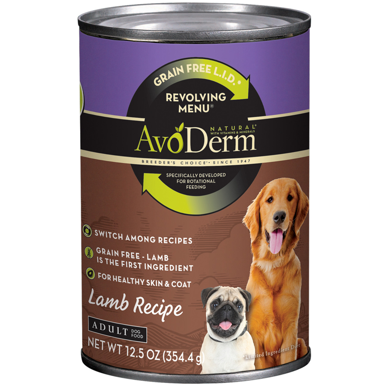Avoderm Grain Free Revolving Menu Lamb Recipe Wet Dog Food 12 5 Oz Nature S Pet Cuisine
