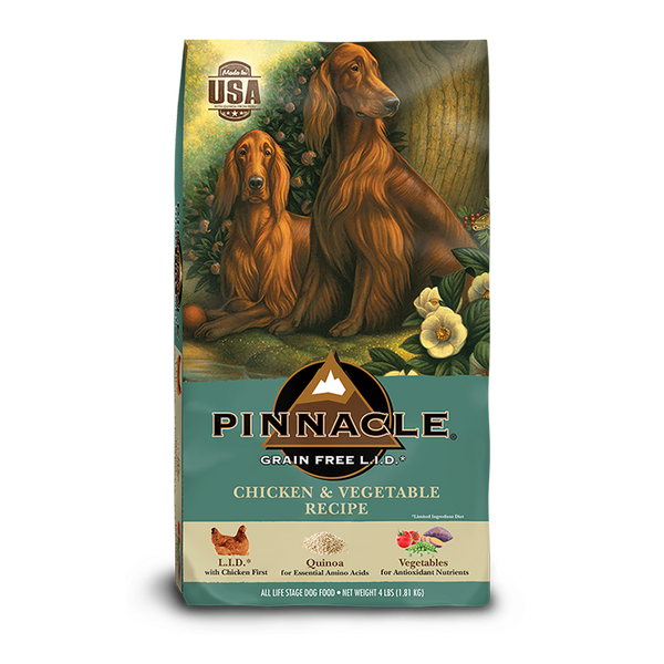 PINNACLE GRAIN FREE CHICKEN AND VEGETABLE DRY DOG FOOD (4 LB)