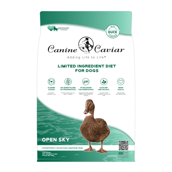 Canine Caviar Duck Open Sky  Grain Free (11 lbs) "SALE" @Checkout $59